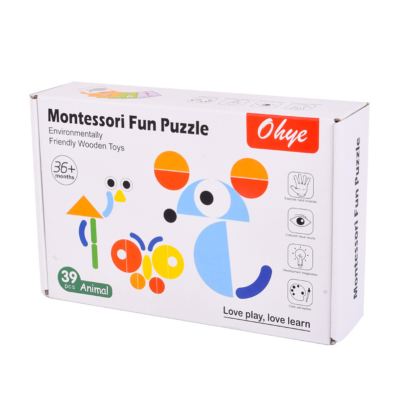 Madera transfronteriza 180 piezas de puzzle creativo infantil infantil juguetes de puzzle 3 - 6 años al por mayor 1