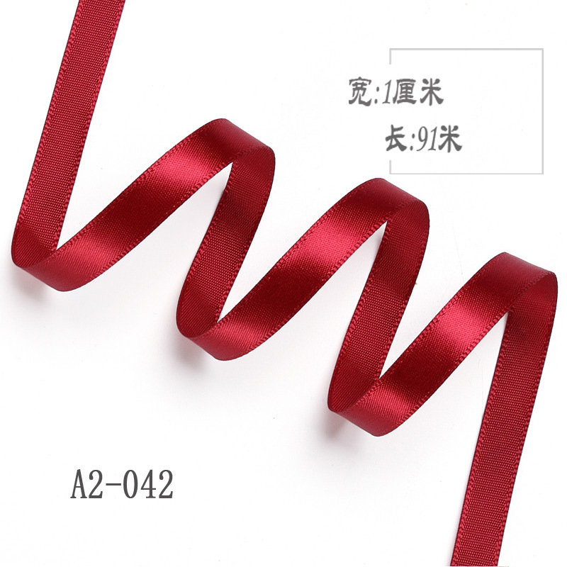 1cm cinta de poliéster arco DIY cinta boda fresco ramo fruta caja de regalo de embalaje colorido satén cinta decorativa