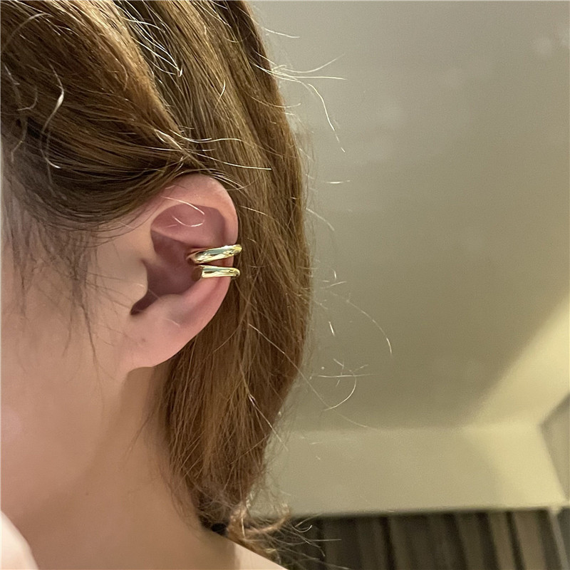 Wholesale Jewelry Simple Metal Double-layer Ear Clip Nihaojewelry display picture 3