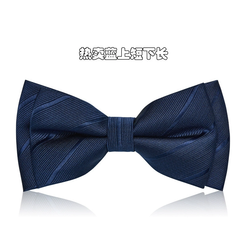 Мужчины Черный глянцевый сплошной галстук-бабочка Мужская свадьба жених рубашка