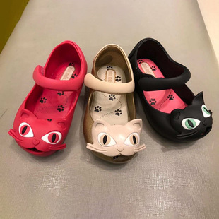 2023 melissa melissa Kitten Children's Shoes Children's Pee Toe Sandals Cat Toe Shoes Beach Shoes