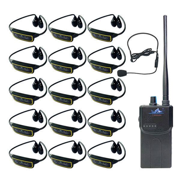 Flagfish King Fmh900 Main Unit and 15 H801 Bone Conduction Wireless Ultra-Light Training-Specific Headphones