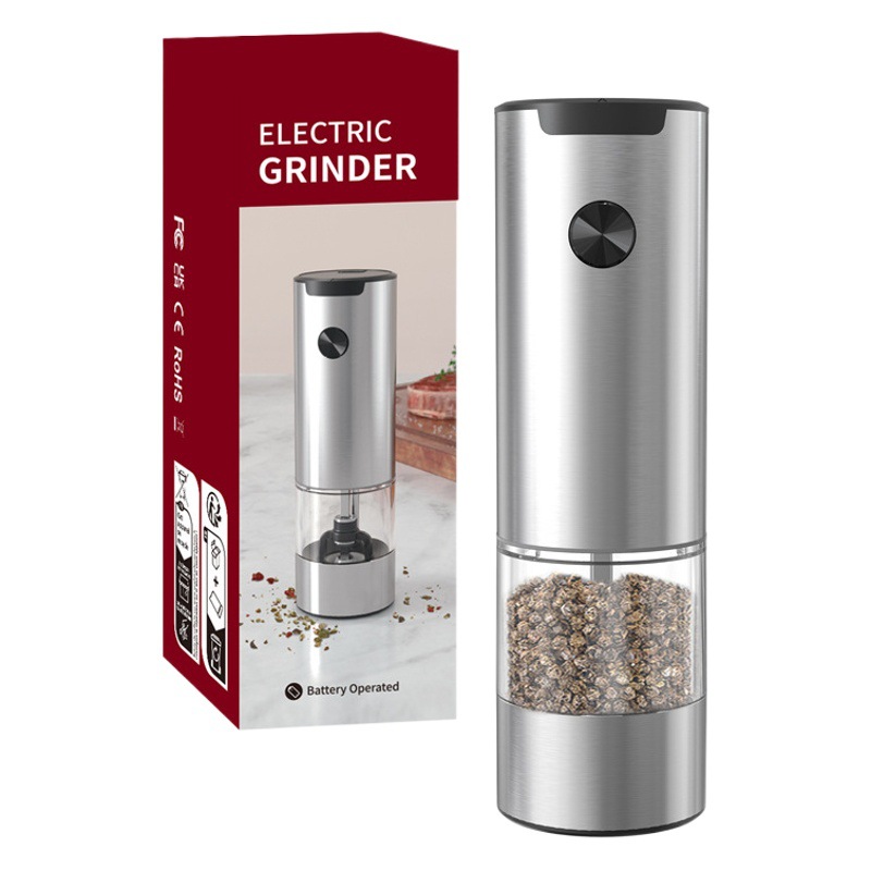 Yuole fabricantes pueden agregar LOGO artefacto de cocina transfronteriza de acero inoxidable olla pimienta negro molinillo de pimienta eléctrica