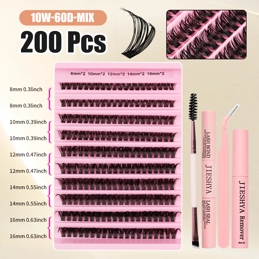 Kit de pestañas europeas y estadounidenses transfronterizas pestañas falsas extensiones DIY pestañas conjunto de pegamento pestañas