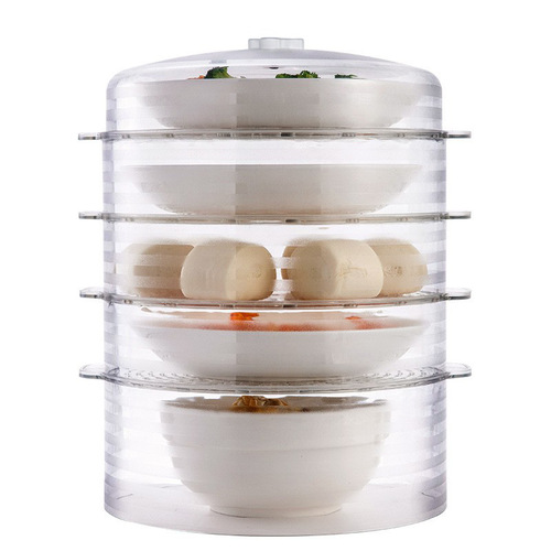 Refrigerator leftover rice cover artifact transparent plastic multi-layer dish plate dining table food cover multi-functional heat preservation dish cover