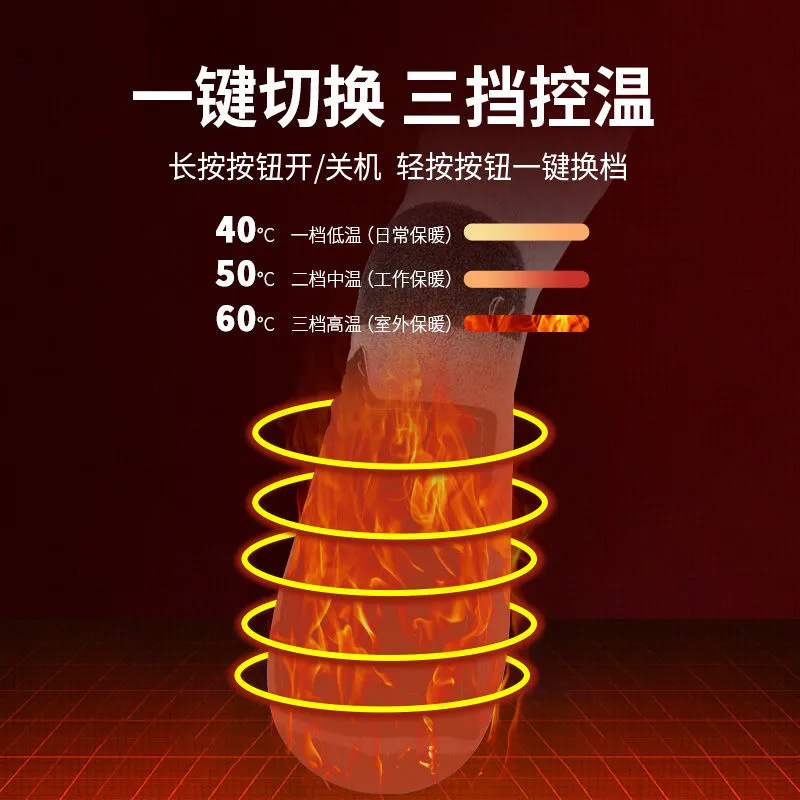 Calcetines de esquí eléctricos para personas de mediana edad y ancianos, tubo largo cálido de invierno, calcetines de calefacción de doble cara recargables usb