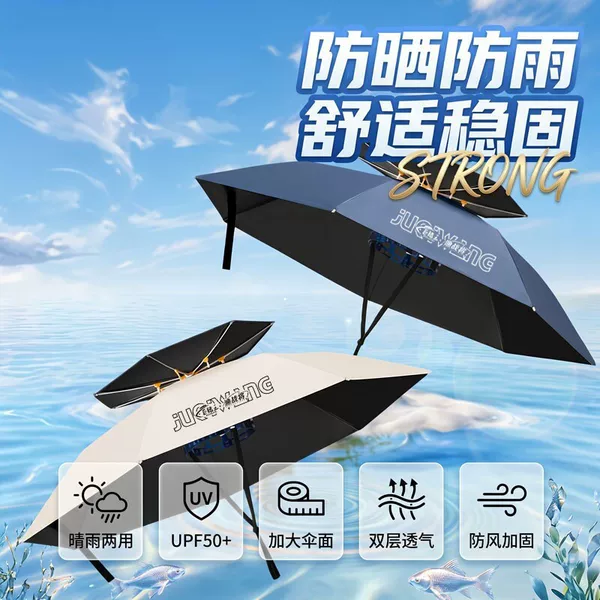 New style head-mounted umbrella hat, fishing umbrella hat, rainproof and sun-protective head umbrella hat