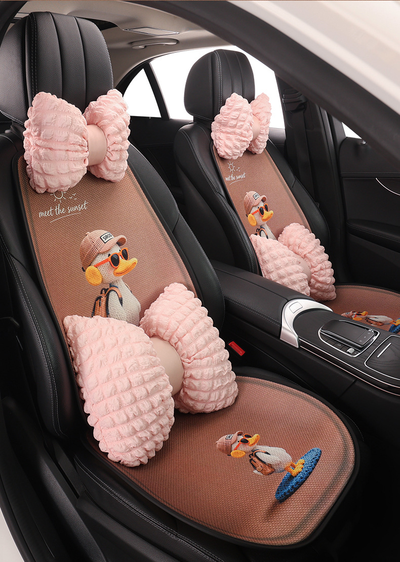 26 New Cross-Border Models of Little Duck Car Seat Cushions, Suitable for All Seasons, Cute, Breathable, Wear-Resistant, and Comfortable for Women