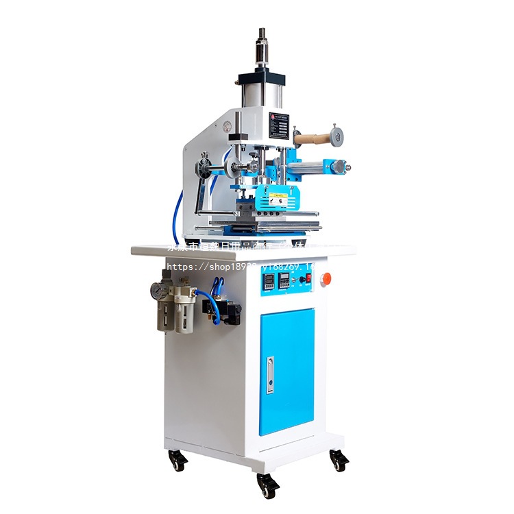 烫金机气动烫压机自动卷纸PU皮革烙印机压唛机LOGO名片木头压标机