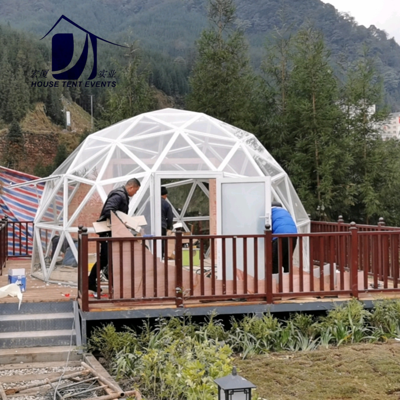 工厂直销户外球型玻璃泡泡屋半圆形透明星空屋帐篷酒店蒙古包餐厅