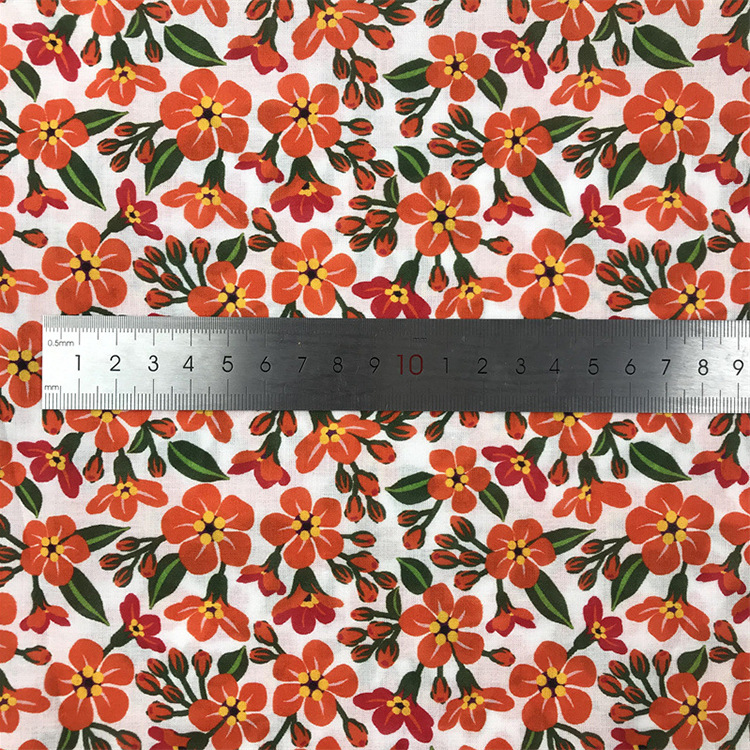 Fabrica textil diseñador impresión tela de algodón impresión tela de vestido