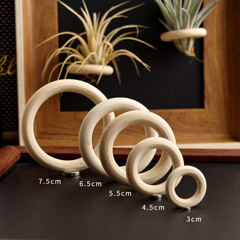 Air Pineapple Breathing Magnetic Wooden Ring Hanging Ring Photo Frame Accessories Creative DIY Decorative Wall Hanging Picture Frame Wholesale