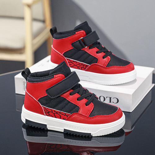 Children's Platform Shoes High-Top Boys' Shoes Kids' Sports Shoes Casual Shoes for Middle Children Trendy Shoes Spring and Autumn