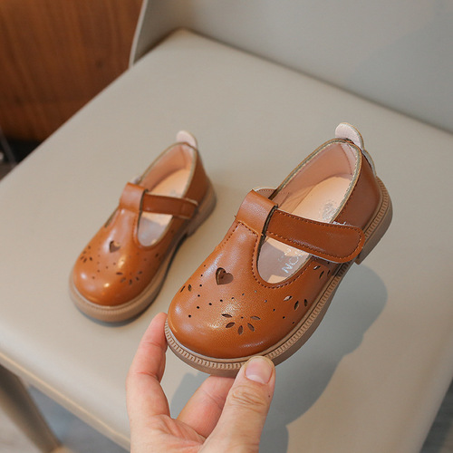 Spring and Summer New Women's Baby Bobkin Shoes Princess Shoes 1-3 Years Student Soft Sole Comfort Pure Color Single Shoes