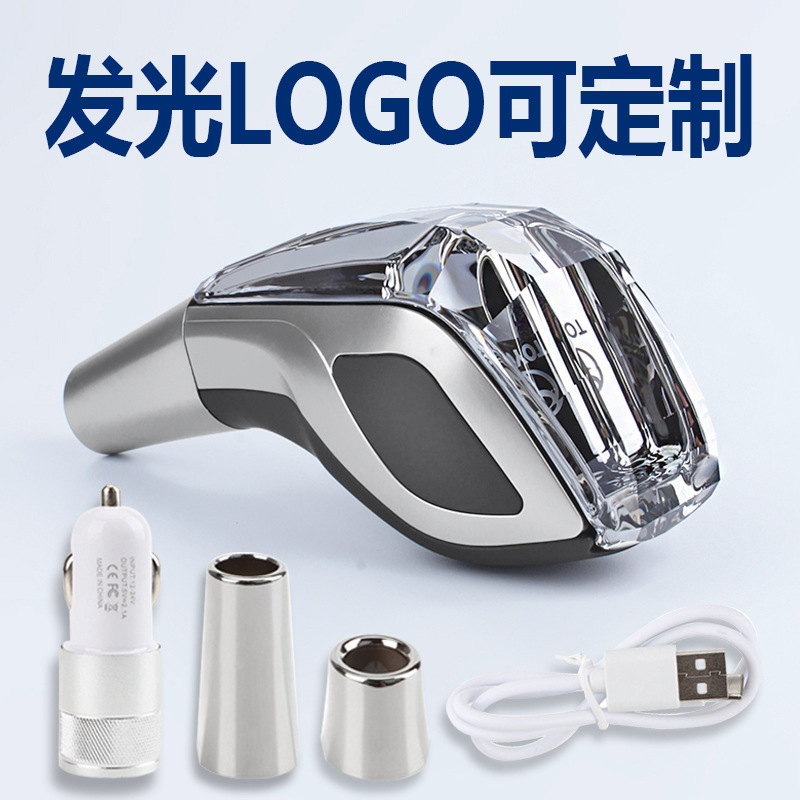 Manija de modificación de coche Cabeza de cambio de cristal LED táctil luminoso con luz de cambio universal de la cabeza de cambio automático