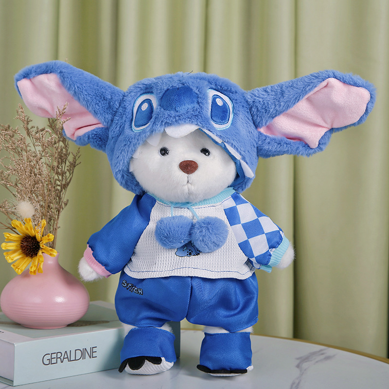 Conjunto Zai Zai Azul / Fantasia de Urso Lena 30CM
