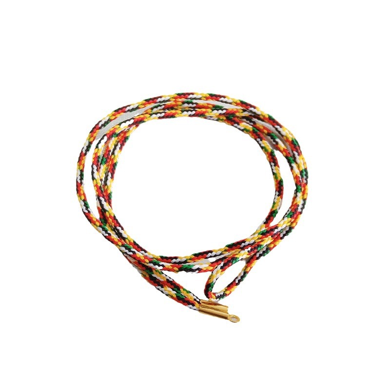 Cordón de cuero trenzado de colores de 2 mm, superventas, hecho a mano, para joyería DIY, accesorios para colgar, cordón para colgante, cuerda de hilo de jade