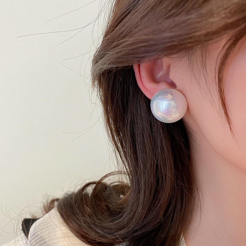 Fashion Geometric Heart Shape Bow Knot Imitation Pearl Alloy Womenu0027S Earrings 1 Pair