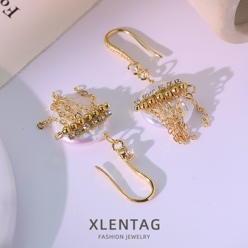 Barroco original perla natural zircon bordilla gancho pendientes de orejas para mujeres retro alta sensación pendientes de orejas versátiles joyas