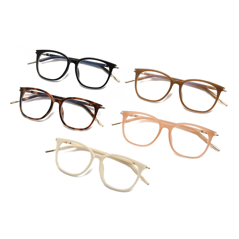 Venta al por mayor de fábrica de lentes planos de alta gama de moda para estudiantes de cuello blanco gafas anti-azul montura negra gafas de montura antirradiación