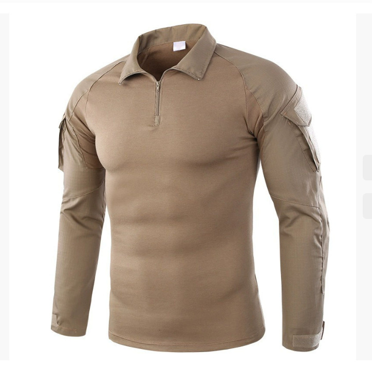 Transfronterizos al aire libre tácticas negras 2 uniformes ranas hombres fanáticos del ejército del cuerpo delgado rápidamente secado ropa de ranas chaqueta de entrenamiento camisa de manga larga