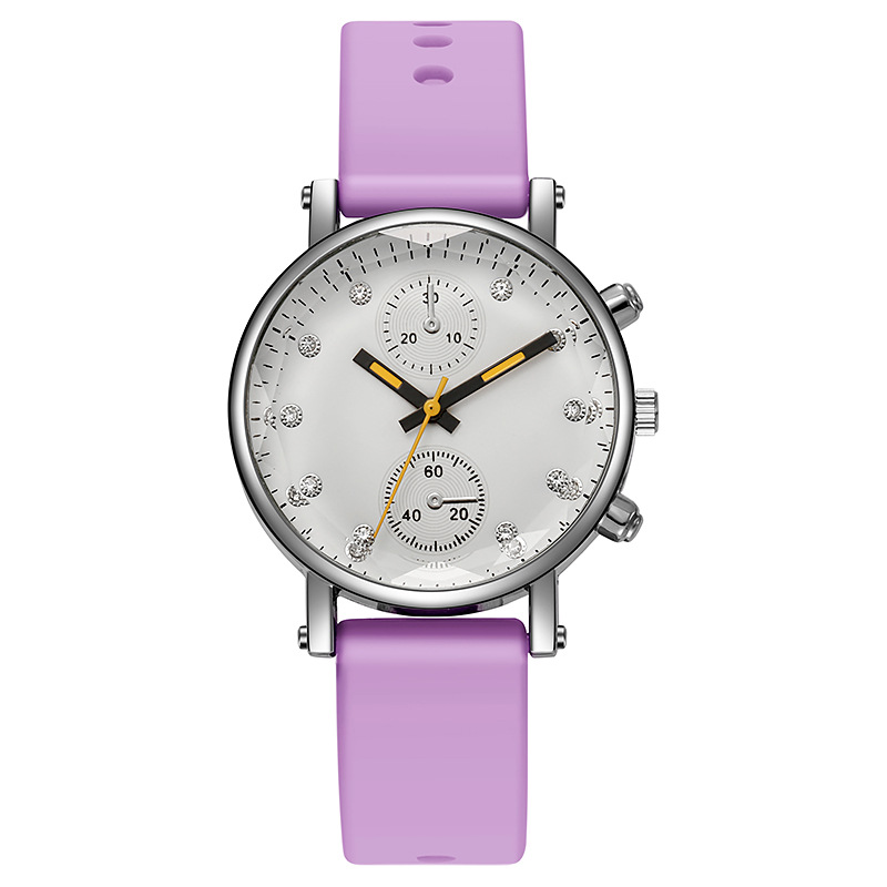 Student Fresh New Quartz Electronic Women's Silicone Tape Watch_voghion.com