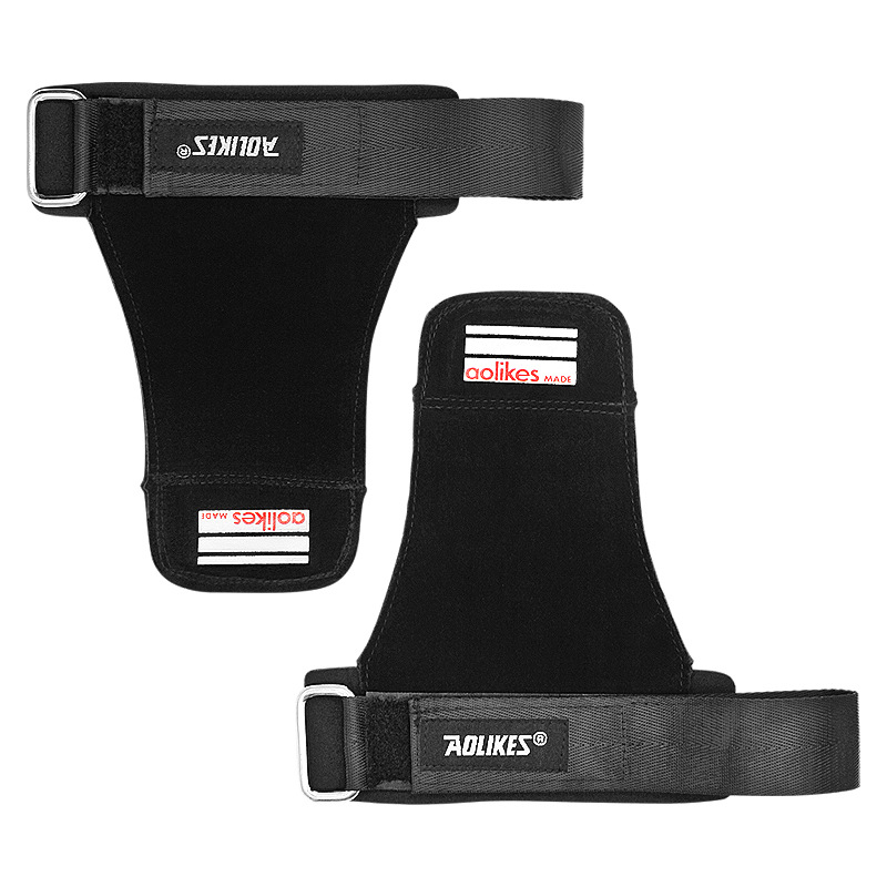 Fábrica de refuerzo cinturón pull-up cinturón de agarre guantes de fitness piel de vaca antideslizante protección de la palma de los hombres deportes correa de muñeca
