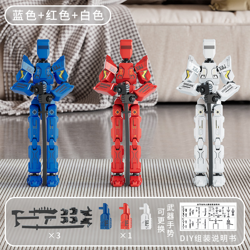 Juguete de modelo multiarticulable multi-mórfico transfronterizo ángel articulado humano descomprimido robot de quinta generación