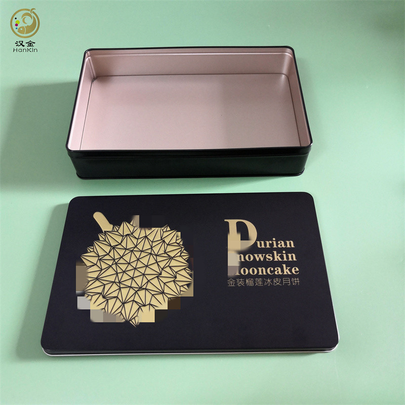 马口铁长方形月饼铁盒 中秋月饼礼盒6个装 中秋月饼盒金属包装