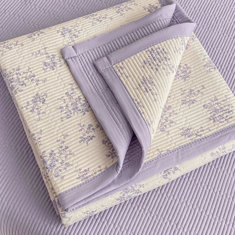 Комплект покрывала 3 предмета (Nantong Home Textile), вязанный двухслойный печатный хлопок, несколько размеров