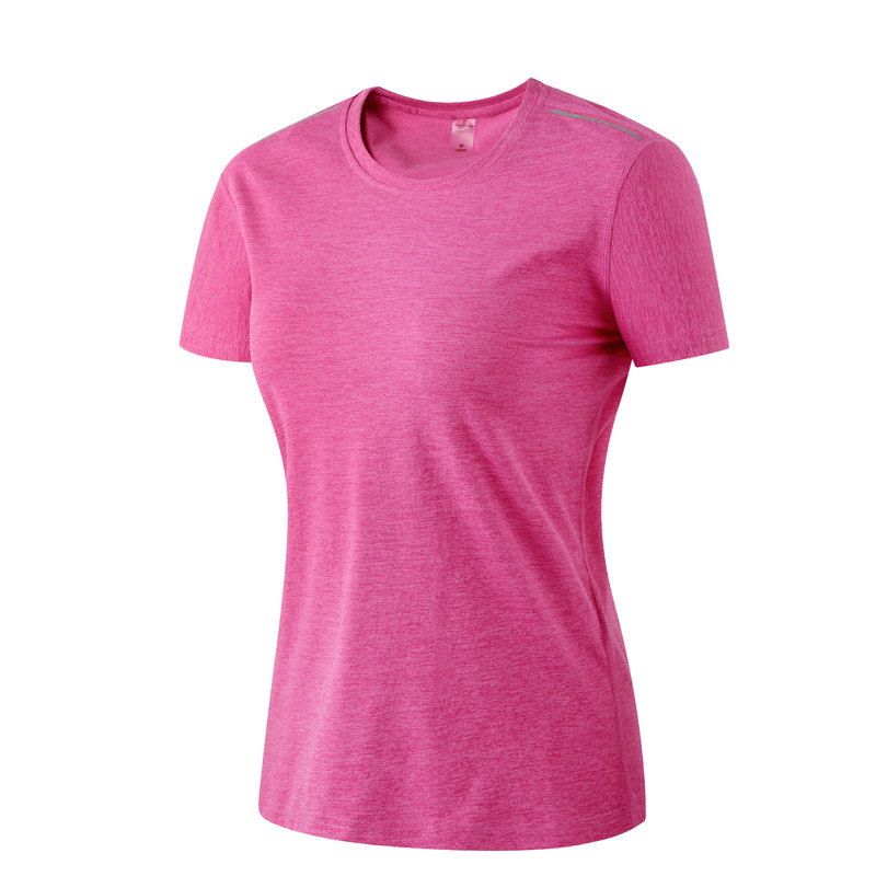 Al aire libre caminata rápida ropa de secado camiseta deportiva casual camiseta elástica de manga corta camiseta de maratón impresión camiseta