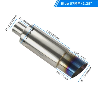 stainless steel tail drum 51 – Exhaust pipe - 57-unlabeled-blue-plated