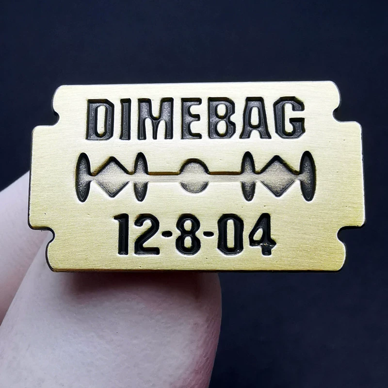 Брошь-лезвие Dimebag Darrell, тяжёлый металл, знак группы рок-музыки, без иглы, штамп, металлический сплав