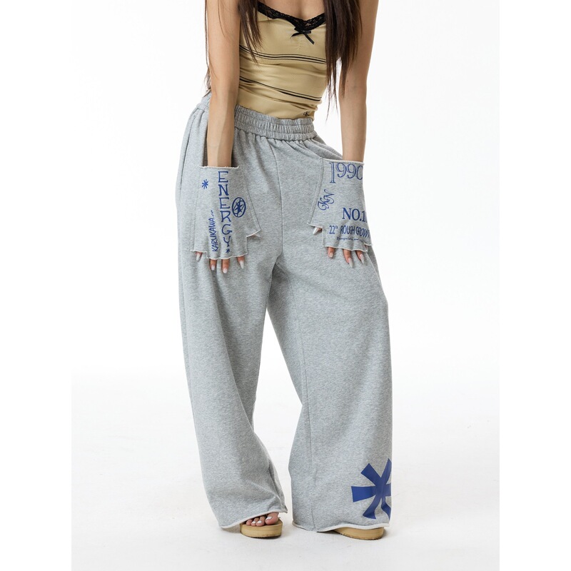 Cross-border trade men's sweatpants, trendy ins-style niche American casual pants, couple's boxer-style trendy brand pants Cross-border trade men's sweatpants, trendy ins-style niche American casual pants, couple's boxer-style trendy brand pants