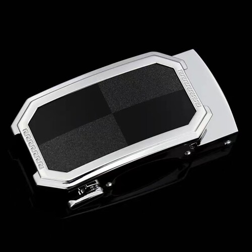 Wholesale automatic deduction zinc alloy waist belt head hardware belt buckle high-end men's belt buckle