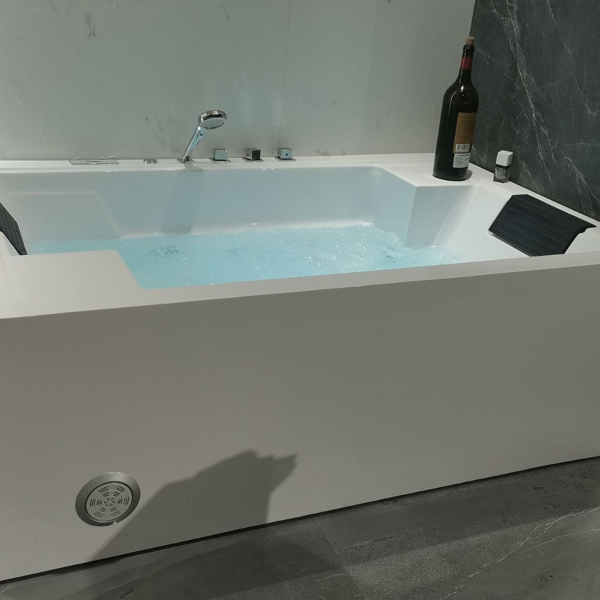 bañera acrílica independiente masaje integral bañera cuadrada sin costuras para adultos en casa hotel bañera acrílica
