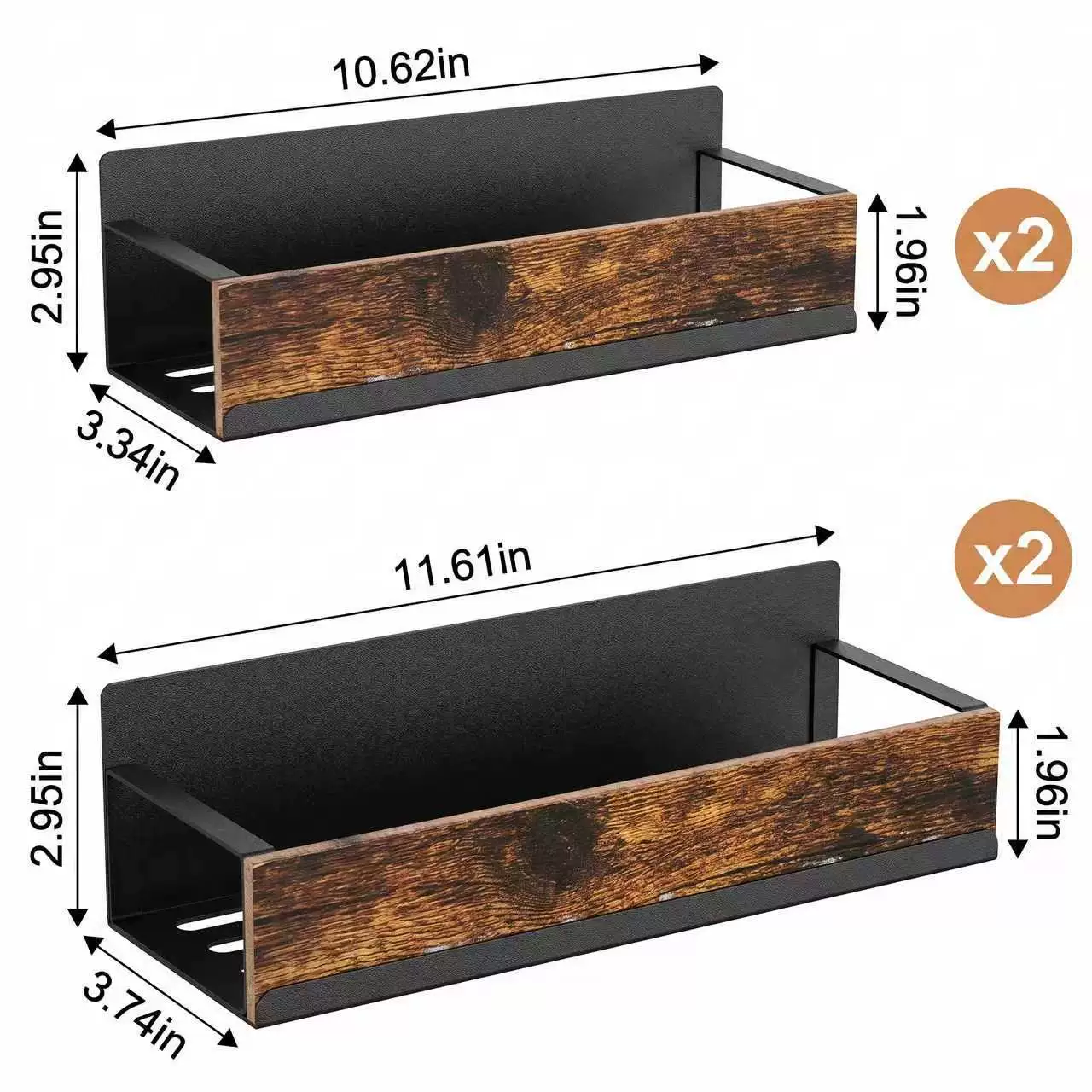 Spice Rack Magnetic Shelf Rack No-drill Kitchen from Yomiego