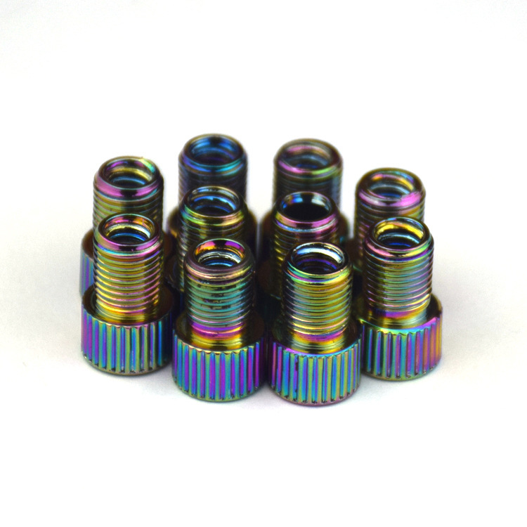 Bicycle aluminum alloy French to American conversion mouth magic color French to American mouth French copper adapter