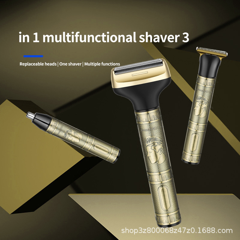 Cross-Border Exclusive Supply of Electric Shaving and Hair Cutting Set for Men, Multifunctional Three-In-One Hair Clipper, Portable Hair Trimmer Cross-Border Exclusive Supply of Electric Shaving and Hair Cutting Set for Men, Multifunctional Three-In-One Hair Clipper, Portable Hair Trimmer
