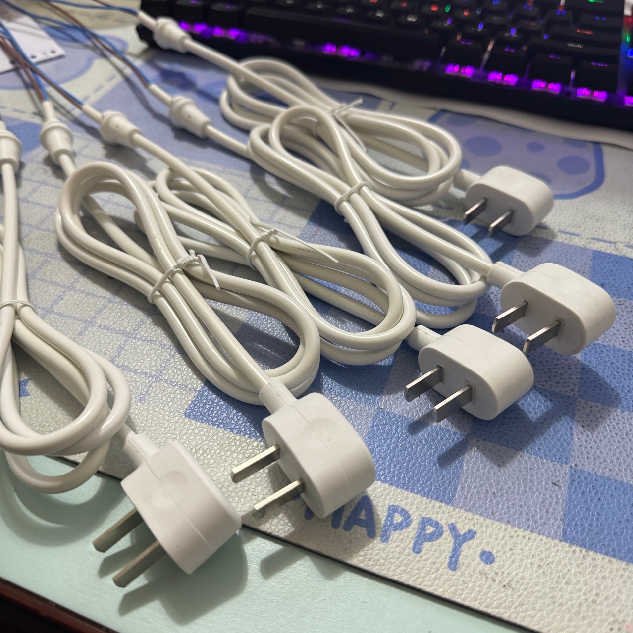 两芯国标小米插 锄头弯八字管小米弯头八字尾电风扇工