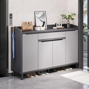 Corridor Shoe Cabinet Home Doorway Corridor 2025 New Large Capacity Entrance Entrance Storage Cabinet Solid Wood Shoe Rack