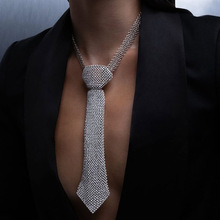 新颖三角形领结项链个性舞会表演水钻项链欧美时尚配饰 necklace