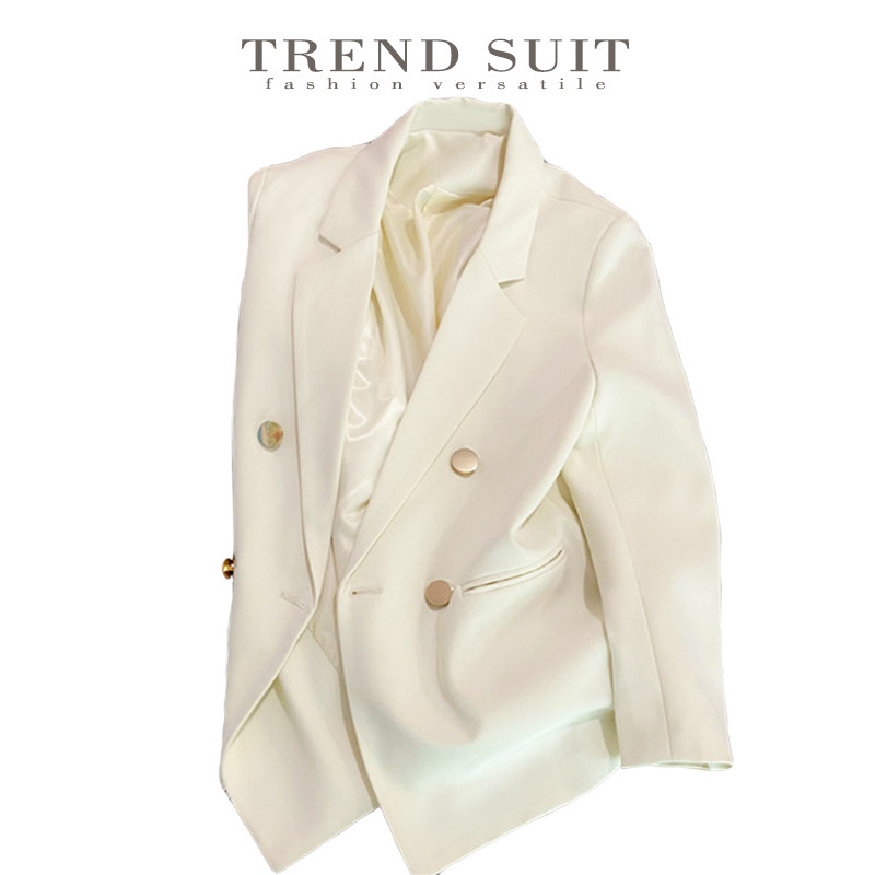 Suit for Spring and Autumn, Large Size, Fashionable, Loose-Fitting, Slimming Top, Age-Reducing Blazer for Women, Light Luxury Spliced Design