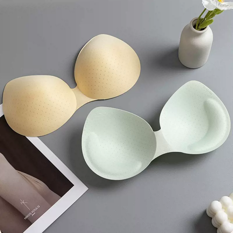 一片式连体透气海绵胸垫 聚拢运动文胸插片连体内衣胸垫厂家直销