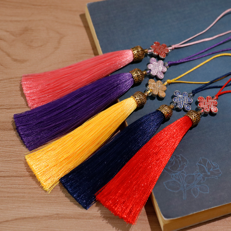 景泰藍中國結流蘇掛件飾品配飾吊穗書籤U盤流蘇穗金屬皇冠帽流蘇