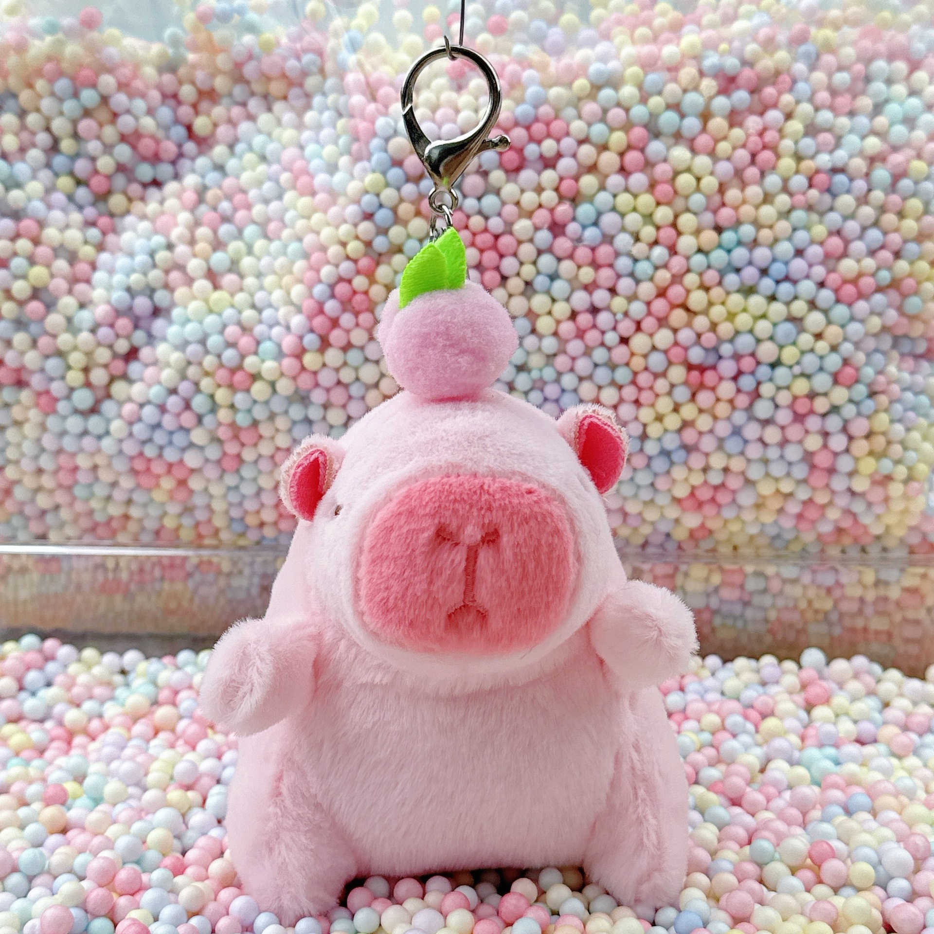 핑크 피치 카피발라 + 실버 버클