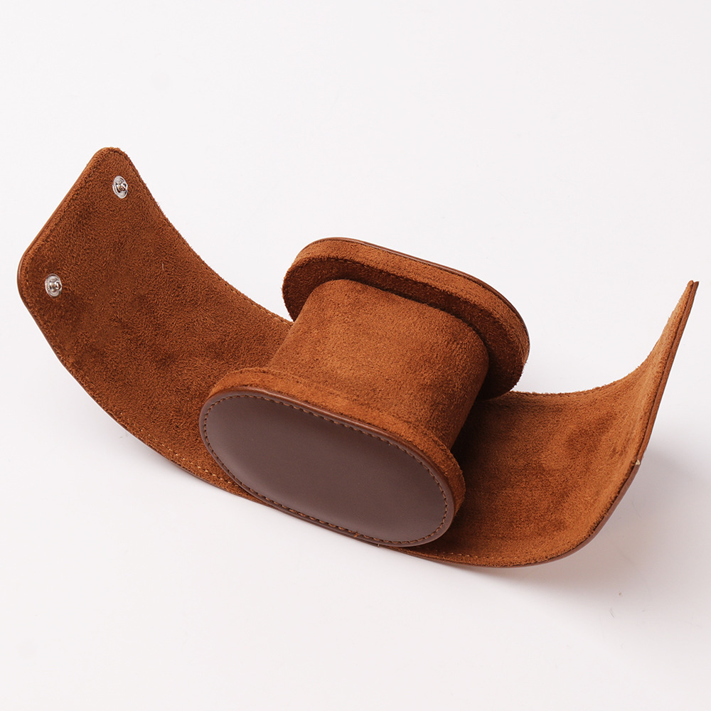 Caja de almacenamiento de reloj de fábrica de negocios bolsa de almacenamiento de cuero reloj de cuero caja de regalo PU en stock paquete único