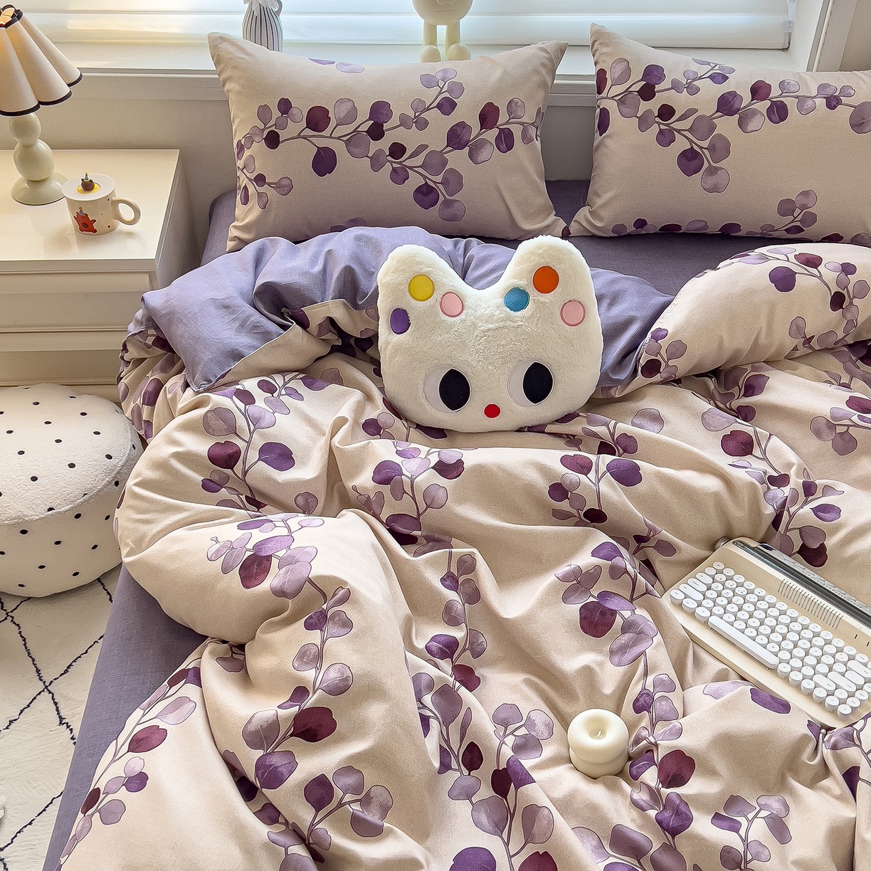 ins dormir desnudo cuatro piezas de sábanas de algodón imitación cubierta madre y bebé clase A dormitorio tres piezas de ropa de cama regalo