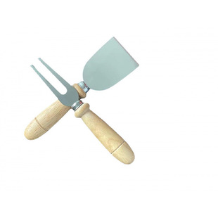 In-Stock Round Wooden Handle Cheese Knife 4-Piece Set, Cheese Knife for Cutting Butter, Delicate Handle, European Style