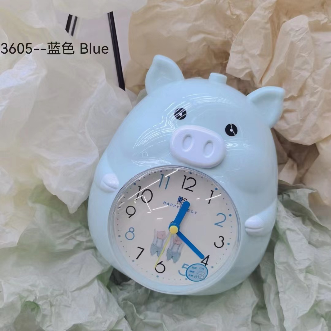 Fábrica al por mayor dormir cerdo reloj de alarma de voz de doble tono reloj de alarma especial para niños caminar es muy preciso y puede ser cronometrado reloj de alarma